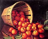 Levi Wells Prentice Apples tumbling from a basket painting